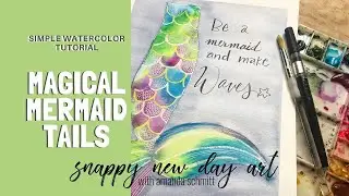 Watercolor Magical Mermaid Tails- Simple