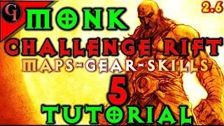 Diablo 3 Challenge Rift 5 Tutorial | Monk | Map Gear Skills