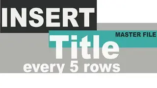 How to insert a title line on every single (x) rows in Excel  - Master File Formatting