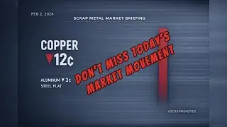 Daily Scrap Metal Market Briefing | Copper ▼12&cent; Aluminum ▼3&cent; | Feb 2, 2026 | ScrapMonster
