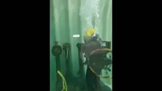 Student Diver working on a flange project