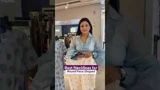 Best necklines for round face shape. #imageconsultant #roundface #neckline #appearance #midface