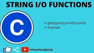 String I/o Functions in C