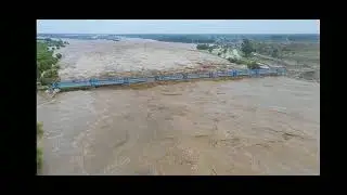 Munda Headworks Drone Video Floods 2022, Charsadda