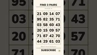Find the Pairs&hellip; Bet You Miss One 😂
