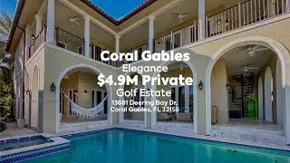 Coral Gables Elegance | $4.9M Private Golf Estate | 13681 Deering Bay Dr, Coral Gables, FL 33158