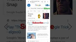 Google trick 😨Thanos snap 🖐️