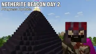 🔥 Netherite Beacon Progress &ndash; DAY 2 (The Real Grind Begins) clearing the ground