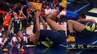 GRUESOME Ankle Injury Took Izzy Harrison Out Of Elimination Game | WNBA Playoffs Dallas Wings vs Sun