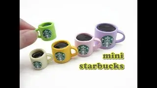 DIY Doll Miniature Accessories Starbucks Coffee - No Polymer Clay