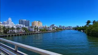 4K Street Adventures 41st , Summer City Cycling Virtual Travel Tour , Miami Beach FL , August 2025