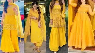 Yellow Color Dress Design Ideas For Mehndi Functions 2021||Mehndi Dress Designs/ Haldi Dress Design
