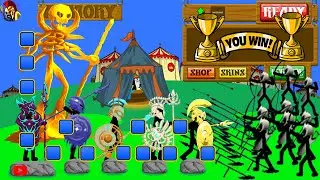 UNLOCKING ALL SKIN SPEARTON UNITS SUPER BOSSES IN NEW MAP INSANE | STICK WAR LEGACY | STICK MASTER