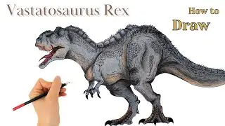 How to draw Vastatosaurus Rex (V Rex) from King Kong