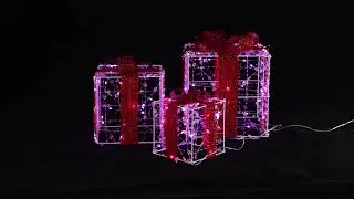 Lighted Christmas Gift Boxes Indoor and Outdoor Decoration