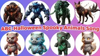 Песенка про жутких животных на Хэллоуин от ABC для детей 🎃 Изучайте буквы и звуки животных в ночн...