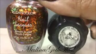 Chunky Holo Black over Black manicure