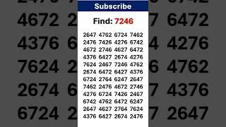 This Image Has a Hidden 7246. Most People Miss It!#spotthenumber