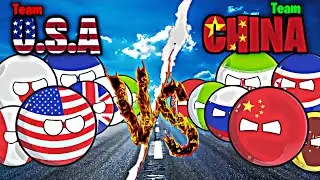 Countries That Support USA 🇺🇸 Vs Countries That Support China 🇨🇳 #countryballs #usa #china #nutshell