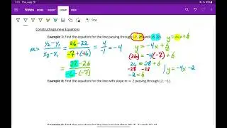 Constructing Linear Equations