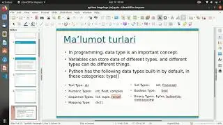 Python Dasturlash Tili
