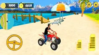 Beach Bike Taxi Driving - ATV Bike Taxi Sim 2021 - Android Gameplay