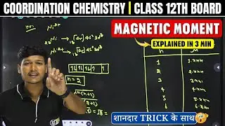 Tick for magnetic moment| How to Find Magnetic Property and Magnetic Moment of Coordination Compound