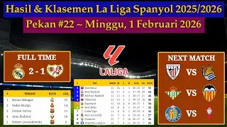Hasil Liga Spanyol 2026 - Real Madrid vs Rayo Vallecano - La Liga 2025/2026 Pekan 22