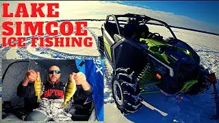 Lake Simcoe Ice fishing with the new CAN AM MAVERICK-Jumbo Perch