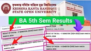 kkhsou BA 5th semester results 2024, BA 5th sem results out ! kkhsou BA 5th semester results 2024