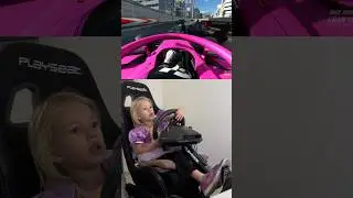 Sportsmanship is improving #4yearsold #racingprincess #simracing #talent #f1 #racing @Playseat