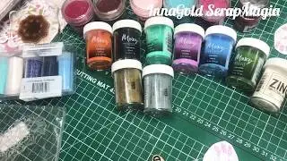 Polvos de embossing. Herramientas. #InnaGoldScrapMagia scrapbooking Пудра для эмбоссинга