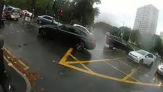 cycle lane A38 again 4 incidents and a crazy mini all in the same take...