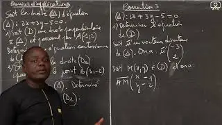 Exercice - 3e - Maths - Activité géométrique : Equations de droite 3/4