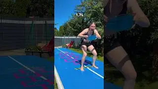 Wer als ERSTES KEIN WASSER mehr hat VERLIERT! 💦🧼// @Itsmisabell // #airtrack #fails #challenge