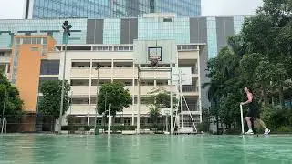 David Smooke Makes 10 of 11 Three Pointers at Hanoi Basketball Court by the Lotte Building