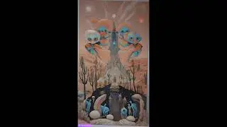 A.I Interprets Abstract Piece #Ai #abstractart #painting #desert #aliens #portal
