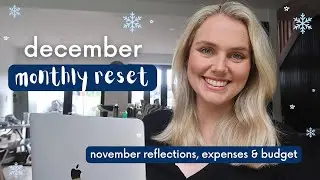 December Monthly Reset Routine 2023 | goal setting, November reflections & expenses | Plan with Me!