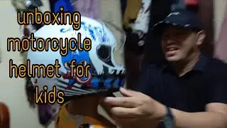 Unboxing motorcycle helmet for kids || napakaganda !