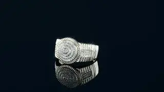Iced Bust Out Down Ring Men's Solid 925 Sterling Silver CZ Size 7-13