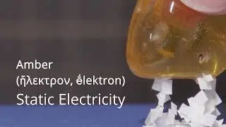 Static electricity experiment with amber