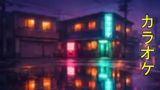 Lofi Hip Hop Beats for Nightly Calm [3 Hours] 🏮☔ Retro Japanese Corner Karaoke Bar, 1990s Street