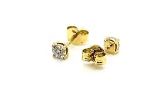 Diamond Stud Earrings 0.40ct Premium Quality in 18k Yellow Gold