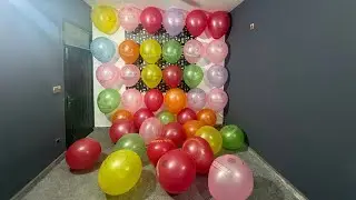 Room Full Of Big Smiley Face Balloons Pop Video!