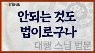 대행 스님 법문_안되는 것도 법이로구나 #길을_묻는_이에게