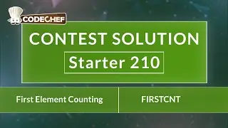 Подсчёт первых элементов | FIRSTCNT | Starter 210 | Официальное решение CodeChef