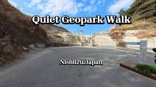 Quiet Cliffside Walk through Izu Geopark with Layered Rocks and Sea | Japan/西伊豆