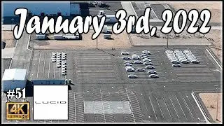 Lucid Motors Factory Construction Site January 3rd, 2022 | Drone Footage of 11:00 AM