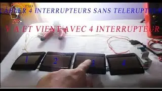 طريقة تركيب V A ET VIENT AVEC 4 INTERRUPTEUR 💡💡💡بدون telerupteur عالم الدوائر الكهربائية المنزلية