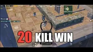 Insane 20 kill win gameplay. FPP solo vs squad.pubg mobile.claw gameplay.
